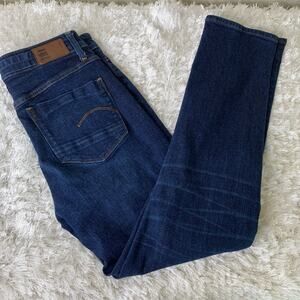 G-Star RAW Dark Denim Midge Worker High Straight Ankle Jean Sz 30 x 32